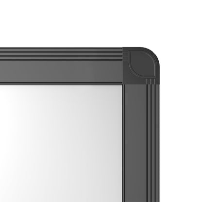 VIZ-PRO Magnetic Dry Erase White Board, 96 X 48 Inches, Black Aluminium Frame