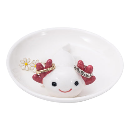 TAOJINJI Axolotl Ring Holder Jewelry Dish - Axolotl Gifts for Women Birthday Christmas