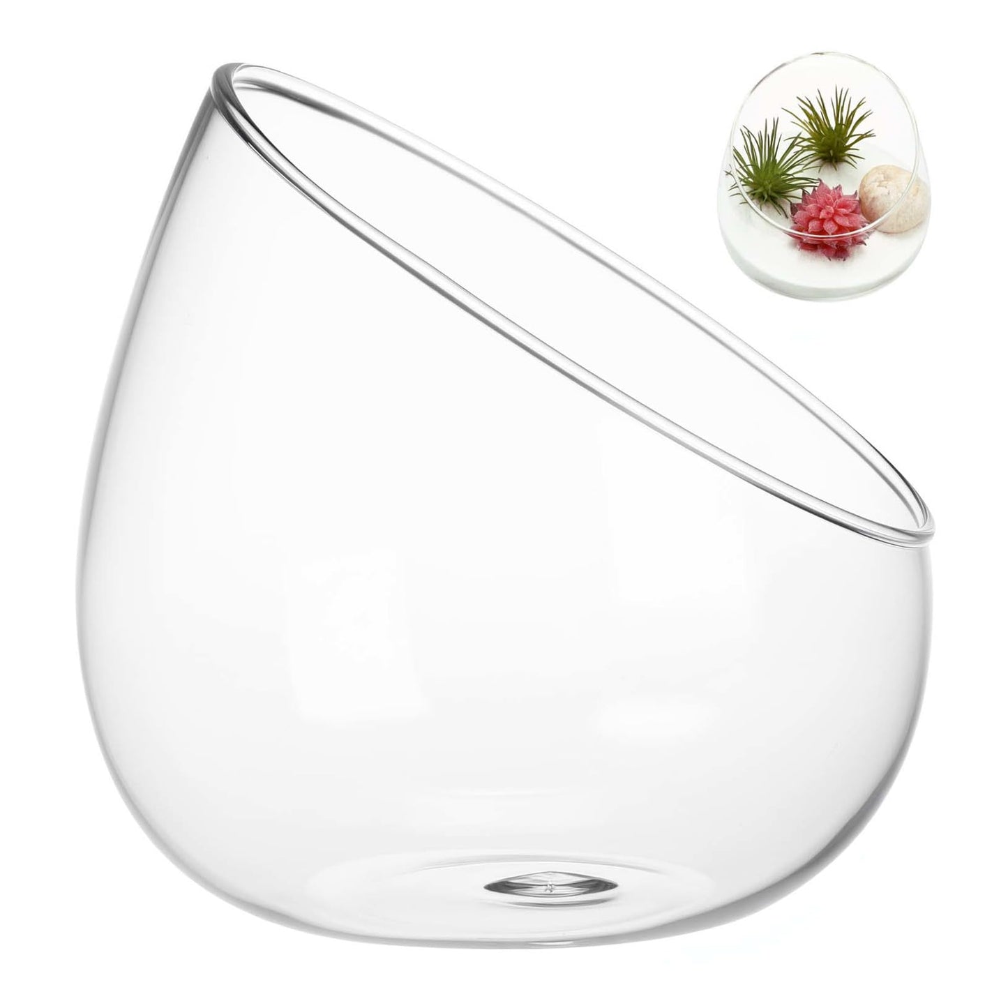 1pc Bottle Ornament Lifelike Landscape Glass Terrarium for Home Use for Moss and Decorative Plants