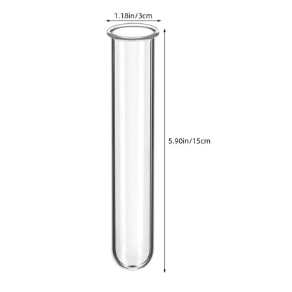 4 Pcs Glass Test Tube Vases for Flowers,5.9 x 1.18 Inch Hydroponic Propagation Tubes Plant Terrarium for Home Office Cafes Flower Shop Desktop Decoration