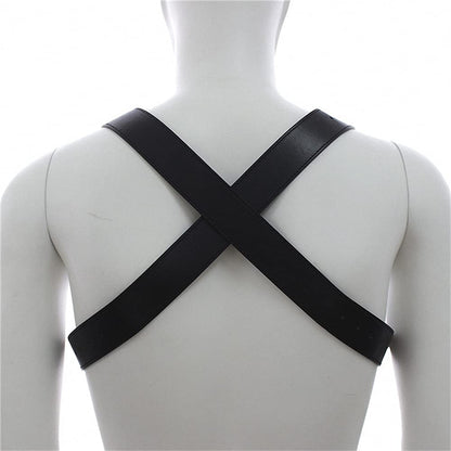 Goobester Leather Chest Harness Men Adjustable Body Bondage Harness Belts Style 4