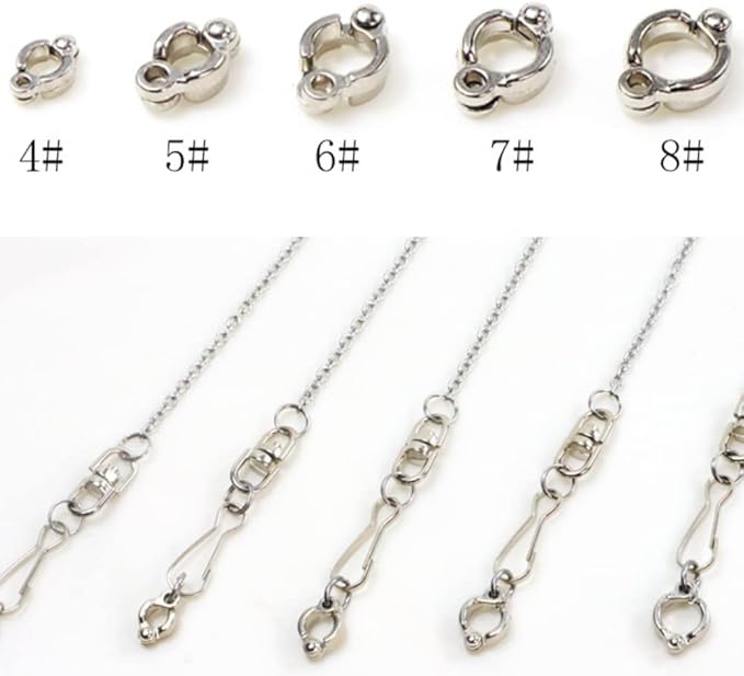 Bird Foot Chain Flying Stainless Steel Training Rope Outdoor Parrot Ankle Foot Ring Accessories Bird Harness Leash Prevent Escaping (5#)