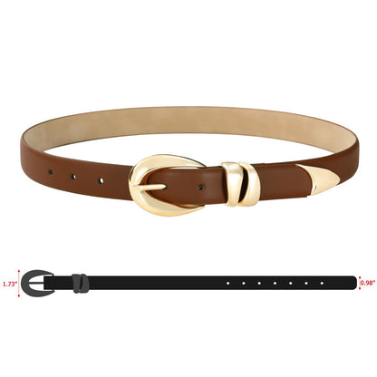 AI DEEBLUE Brown Belt Trendy Belts for Women Fashion Casual Women's Belts for Dresses Jeans