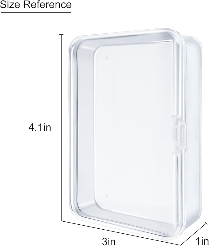 IOKUKI 8 Pcs Blank Playing Card Case, Clear Plastic Playing Game Card Storage Box Holder for Bank/Business/Game/PTCG Cards Not for Uno
