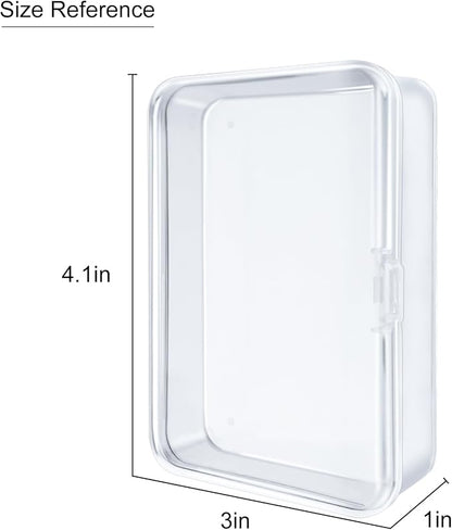 IOKUKI 8 Pcs Blank Playing Card Case, Clear Plastic Playing Game Card Storage Box Holder for Bank/Business/Game/PTCG Cards Not for Uno