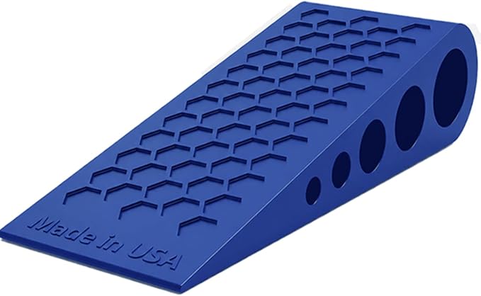 Door Stoppers for Bottom of Door Premium Floor Rubber Door Stop Wedge Made in USA Heavy Duty Honeycomb Design for Carpet, Tile, Ideal for Home, School, Commercial,Blue