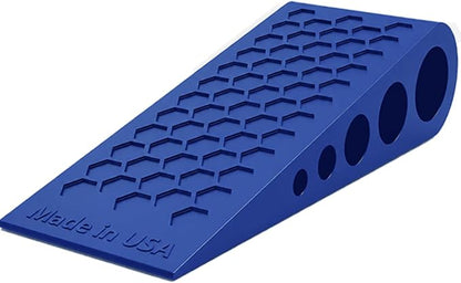 Door Stoppers for Bottom of Door Premium Floor Rubber Door Stop Wedge Made in USA Heavy Duty Honeycomb Design for Carpet, Tile, Ideal for Home, School, Commercial,Blue