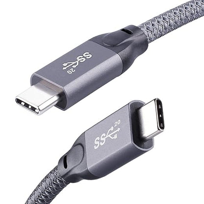 QCEs Short USB C to USB C 3.2 Gen 2 Cable 1.65Ft, 20Gbps High Speed Data Transfer, 4K Display, 100W Fast Charging for SSD Samsung T9 T7, SanDisk, Crucia X10 X9, SSK, Mac,PC, iPhone 17/16, Android