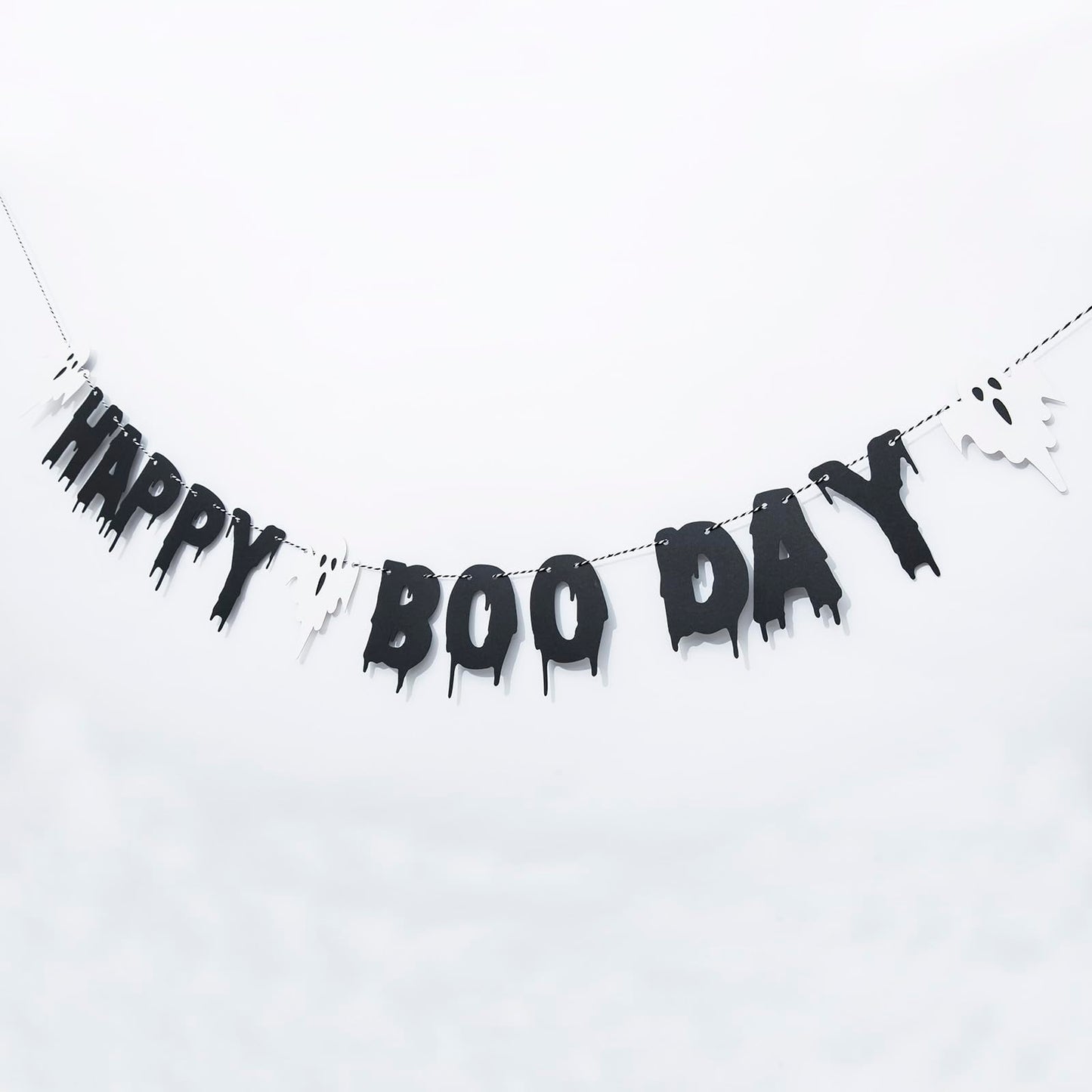 Happy Boo Day Banner, Boo Day Garland, Halloween Party Decorations, Spooky Party Supplies, Halloween Birthday Banner, Perfect Indoor Ghost Decoration, Melting Dripping Ghost