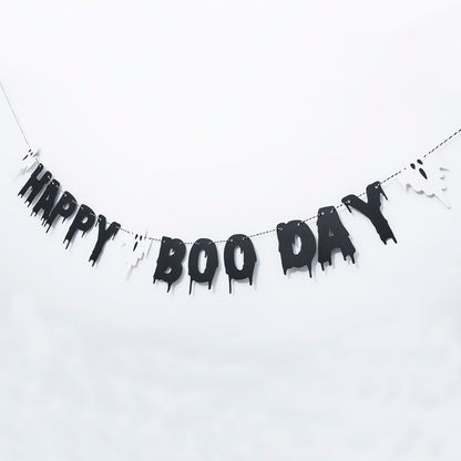 Happy Boo Day Banner, Boo Day Garland, Halloween Party Decorations, Spooky Party Supplies, Halloween Birthday Banner, Perfect Indoor Ghost Decoration, Melting Dripping Ghost
