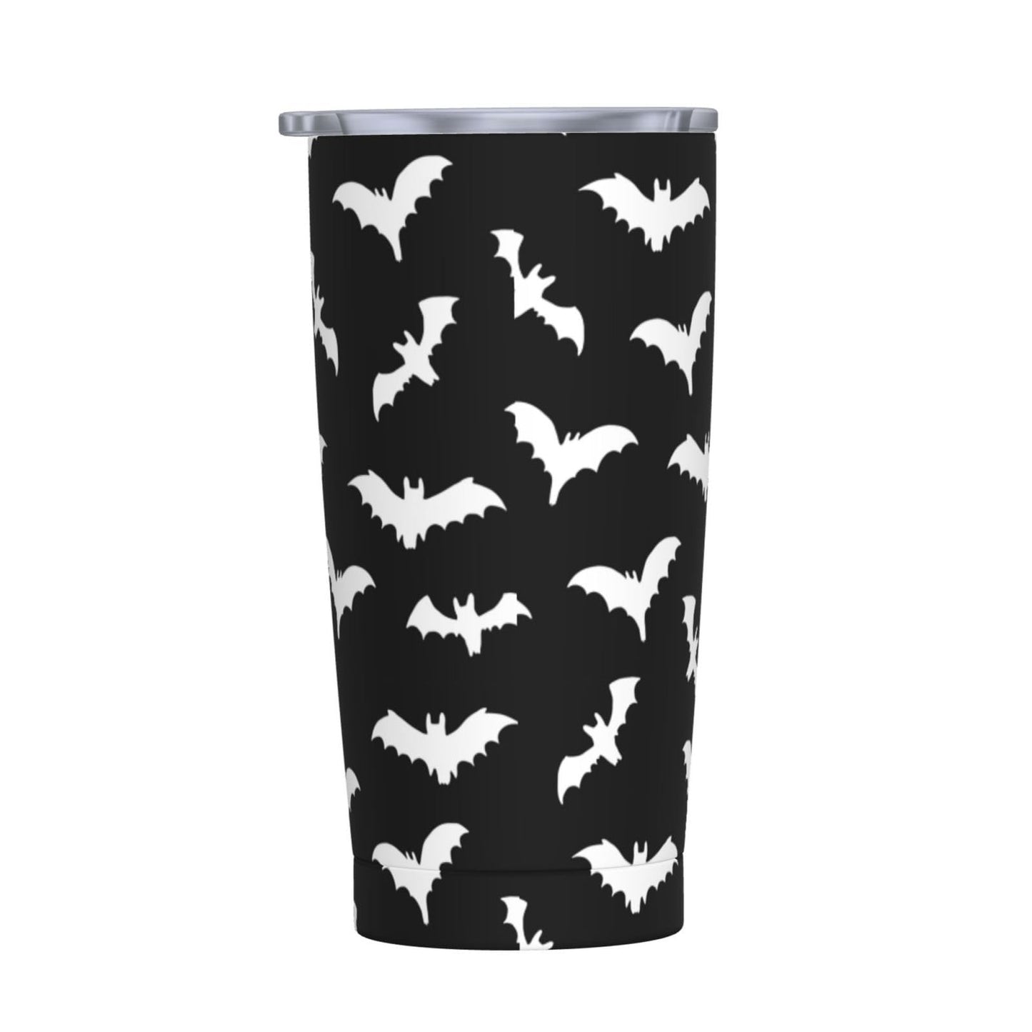 Perinsto Bats Halloween 20oz Travel Tumbler With Lid And Straw, Stainless Steel Tumblers Insulated Coffee Cup Mug Gift For Men Women