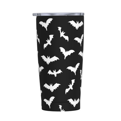 Perinsto Bats Halloween 20oz Travel Tumbler With Lid And Straw, Stainless Steel Tumblers Insulated Coffee Cup Mug Gift For Men Women