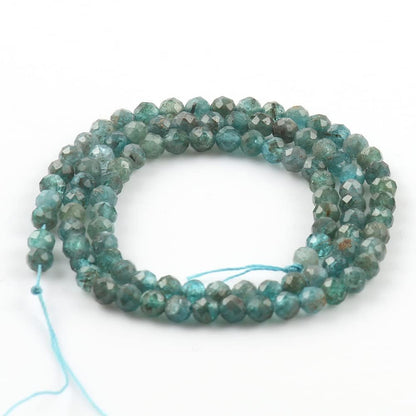 Song Xi 180pcs 2mm Natural Kyanite Gemstone Beads Faceted Round Loose Stone Beads for Jewelry Making (1 Strand)