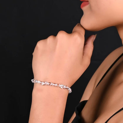 Gempires Blue Aquamarine Stone Bracelets March Birthstone Handmade Jewelry Hypoallergenic 8 Inch Statement Bracelets For Women