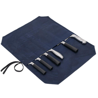 HERSENT Knife Roll,Chef’s Knife Roll Case,Waxed Canvas Cutlery Knives Holders Protectors,Home Kitchen Cooking Tools and Utensils Wrap Bag Wallet,Multi-Purpose Brush Roll Bag,Travel Tool Roll Pouch