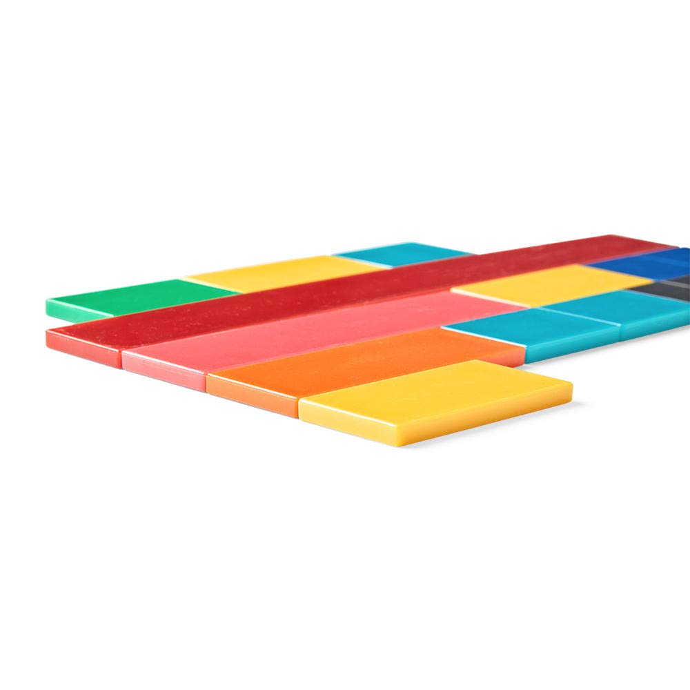 hand2mind Plastic Rainbow Blank Fraction Tiles, Montessori Math Materials for Kids to Learn Fraction Equivalence Math Manipulatives 4th Grade Fraction, Homeschool Supplies (Set of 51)