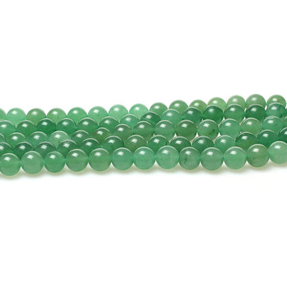 MJDCB Natural Stone Beads Green Aventurine Round Loose Beads for Jewelry Making DIY Bracelet Necklace (4mm)