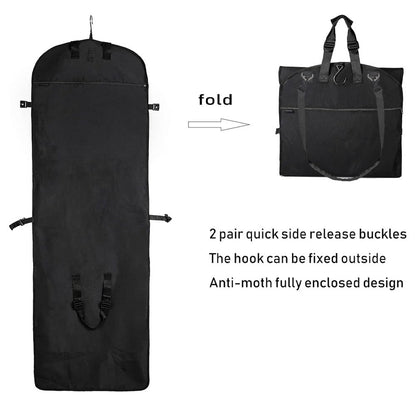 Magictodoor 66" Versatile Travelling bags Wedding Dress Travel Garment Bag Tri-Fold Gown Length w/Hanging Hook Extra Pocket