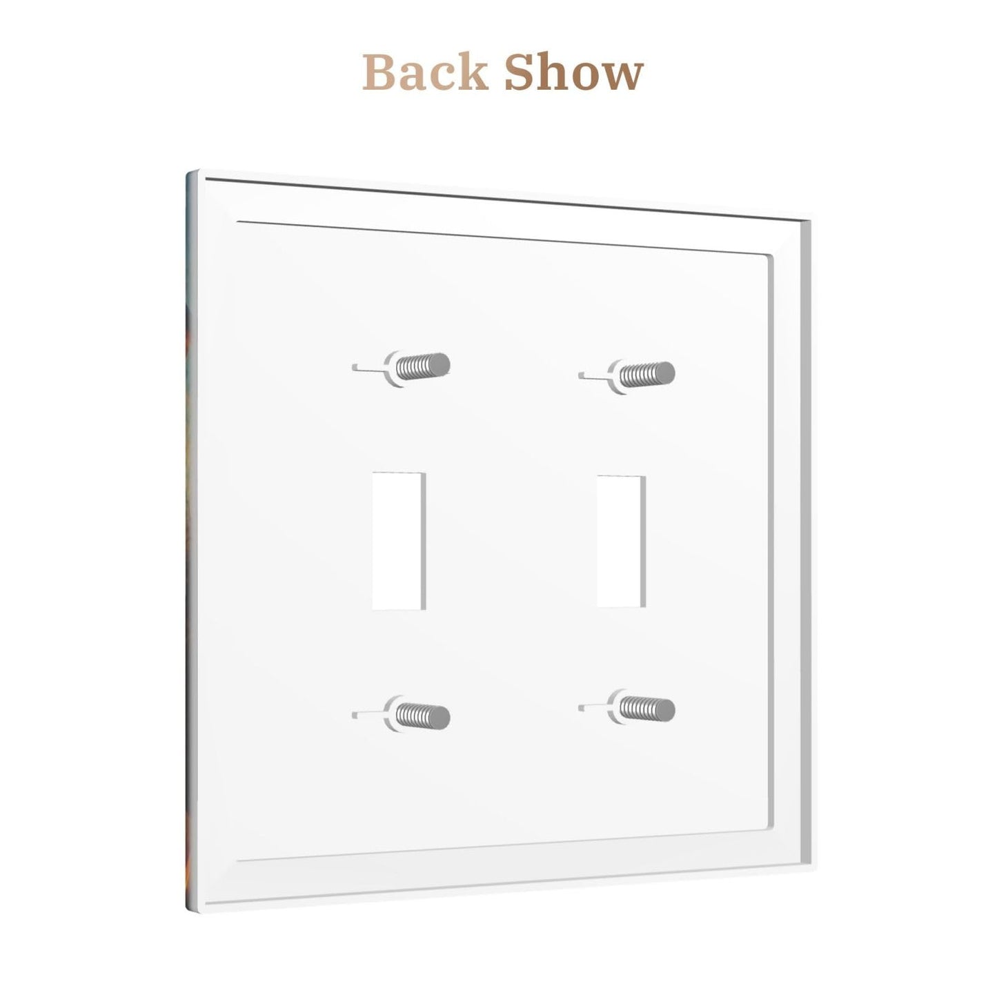 Decorative Art Light Switch Covers Halloween Sky 2 Gang Double Toggle Wall Plate Decorative Switchcover Electrical Switchplate for Home Decor