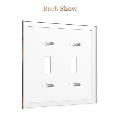 Decorative Art Light Switch Covers Halloween Sky 2 Gang Double Toggle Wall Plate Decorative Switchcover Electrical Switchplate for Home Decor