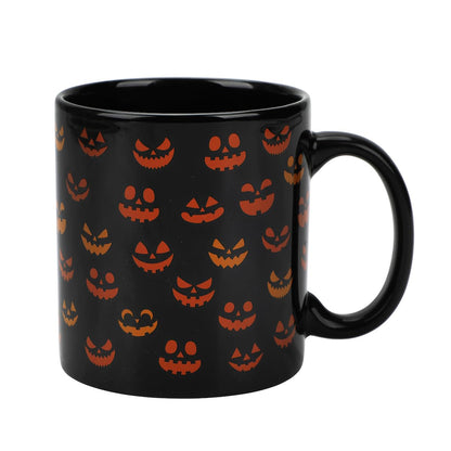 Bioworld Halloween Skulls & Jack-o'-Lantern Faces 2-Pack 16 Oz Ceramic Mugs