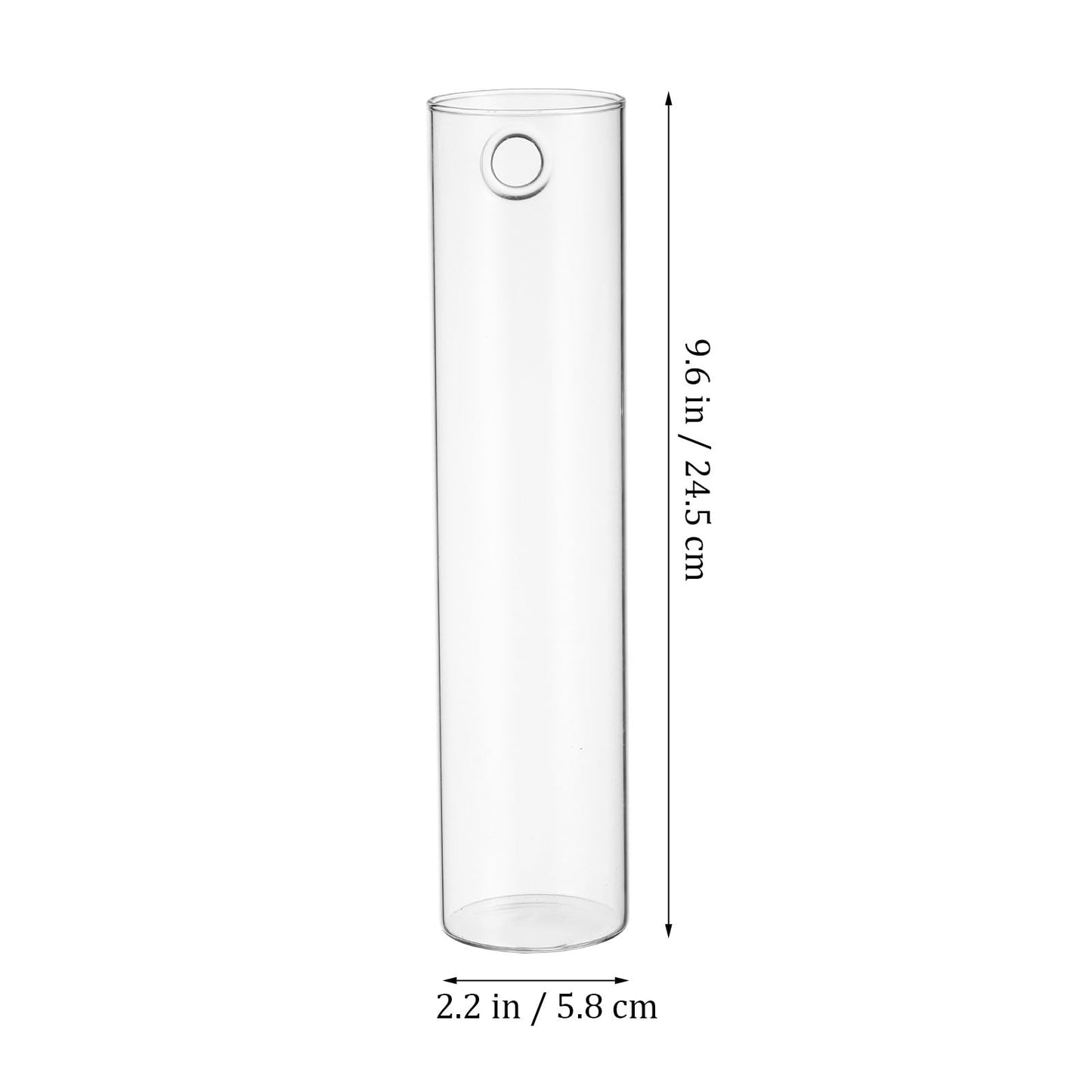 OKUMEYR Wall Hanging Vase Set 2pcs Large Cylinder Glass Propagation Station Hydroponic Plants Holder Indoor Hanging Terrarium Planter for Home Décor