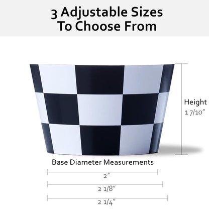 Race-Themed Checkered Cupcake Wrappers, Set of 42 - Red Checkered and Black and White Checker Pattern Cupcake Wrappers for Race Car Party Supplies by Pretty Cute Studios