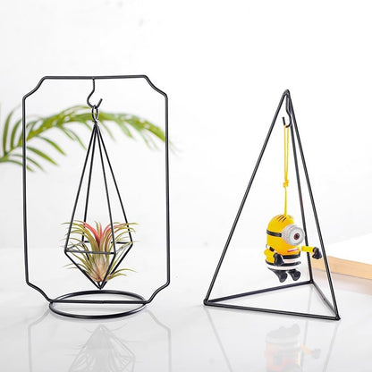 Maibloln Ornament Display Stand Hanger Rack Hook Chrismas Ornament Party Decoration Holder Air Plant Flower Pot Hanging Terrarium Home Office Decoration(D-Style)