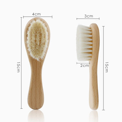 Natural Soft Wool Bristles Dry Facial Cleansing Brush, 6" Face Skin Care Exfoliating Scrub Brush, 2 Pack Wood Handle Face Brush Cleanser.