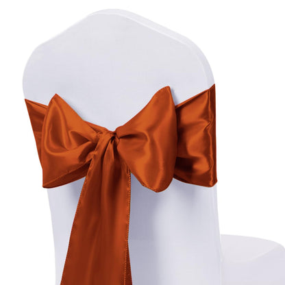 Satin Terracotta Table Runners 10 Pack - Wedding Table Runner 12 x 108 Inches Long for Weddings Party Birthday Halloween Christmas Anniversary Events Decorations
