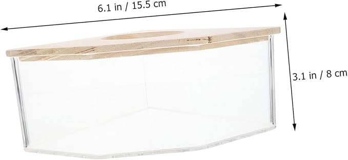 Beavorty Pet Sand Bath Hamster Dust Bath Small Bathtub for Chinchilla Easy Observation