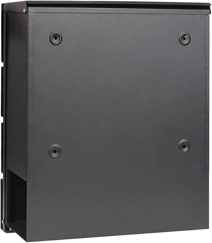 Lockable Mailboxes with Keys,Outdoor Wall Mounted Mail Box with Large Capacity,14 3/10" x 4 1/10" x 13",Black