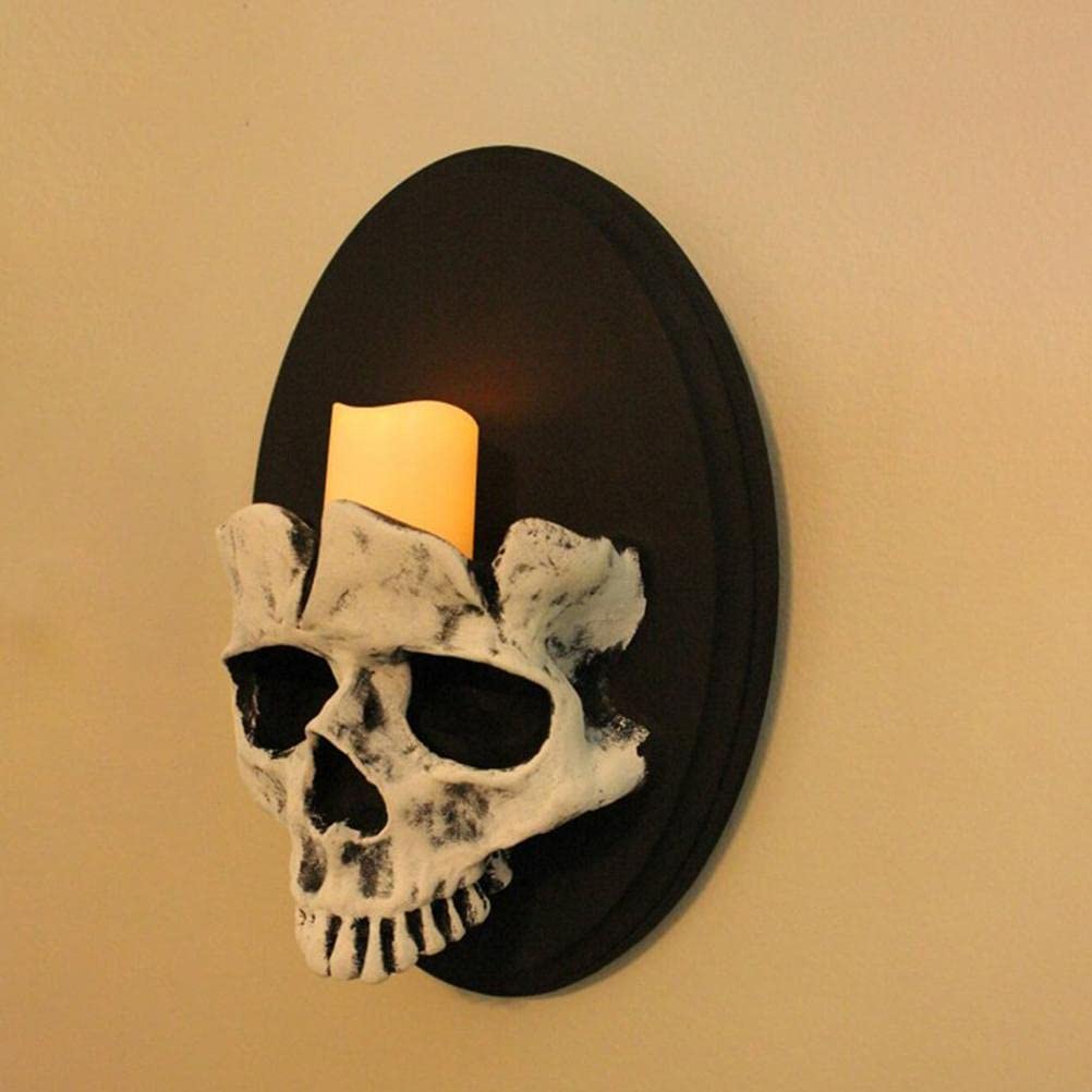 shenruifa Skeleton Wall Candle Holder Spooky Decor for Halloween Party Decoration 15cm (1)