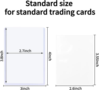 1000Pcs Clear Top Loaders for Cards (500Pcs Hard Plastic Card Holders & 500Pcs Card Sleeves) 3" x 4" Toploaders, Card Protector Sleeves for Baseball Cards, Standard Trading Cards