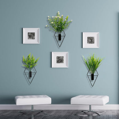 OrgMemory 3 Pack Wall Planters with Artificial Plants, Hanging Planter Vase Hanging Vases for Boho Home Decor, Wall Planters for Indoor Plants