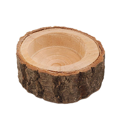 12pcs Wooden Tealight Candle Holder Wood Votive Tealight Holder Tealights Candlestick Pillar Candle Stands for Dining Table Wedding Party(Color:Wood)