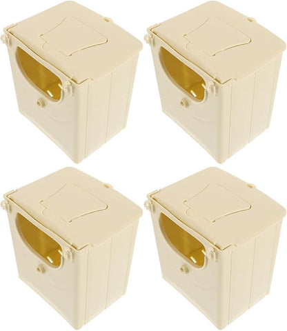 POPETPOP 12Pcs Bird Breeding Box - Cockatiel, Parrot, Finch Nesting House, Plastic Birds Nest, Smooth Touch, Easy to Clean