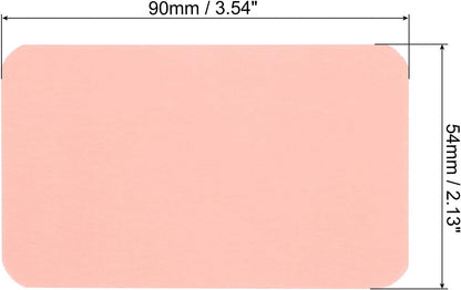 PATIKIL 3.5" x 2" Blank Paper Business Cards, 100 Pack Small Index Flash Cards Words Message Note Card Mini Paper Tags for DIY Gift Craft Scrapbooking, Pink