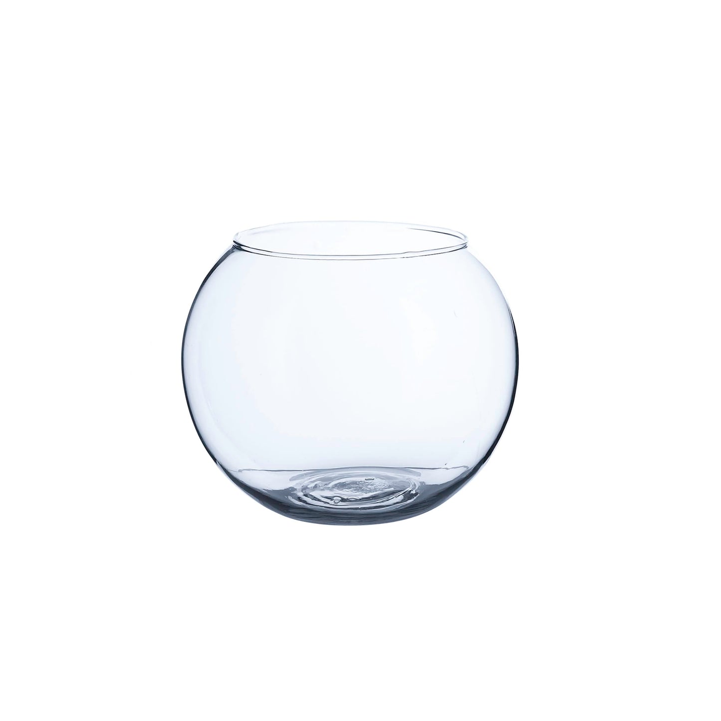 WGVi Clear Glass Tea Light Votive Candle Holder, Width 3", Height 2.5", Small Globe Bubble Bowl Round Vase, Tabletop Décor Container Terrarium, 1 Piece