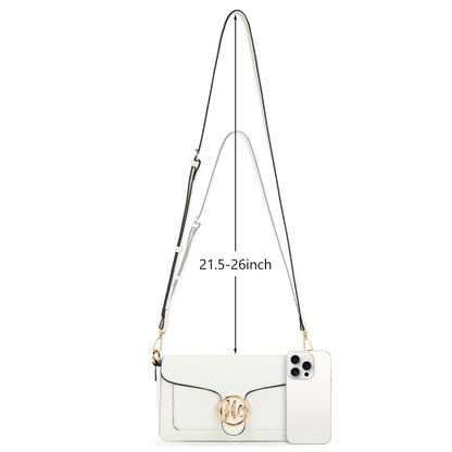 Milan Chiva Crossbody Bags for Women - Small Cross Body Purse Shoulder Bag, Cute Purse Handbags for Daily Commute Travel MC-619WT
