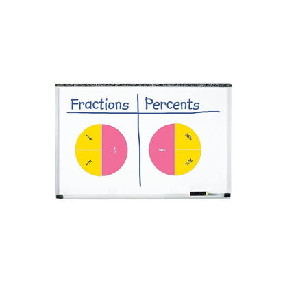 Learning Resources Double-Sided Magnetic Fraction Circles, Sticks to Whiteboard and Chalkboard, Teacher Math Classroom accessories Ages 6+