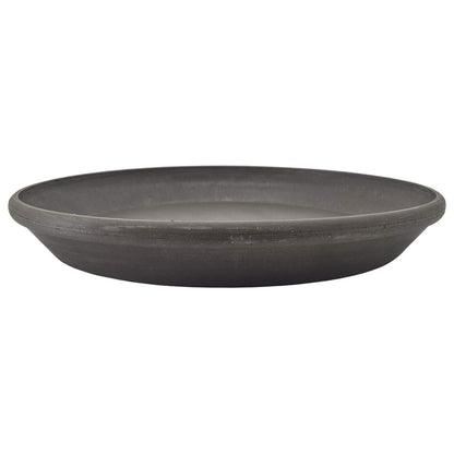 PSW Pot Collection AP30DC 12-inch Plastic/Stone/Wood Composite Plant Saucer Drip Tray – No Drainage Hole (Drillable), Indoor/Outer Water Tray, Dark Charcoal