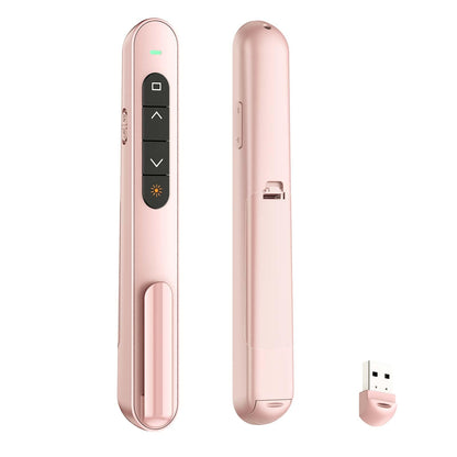 QUI Presentation Clicker with Volume Control, 2.4GHz USB Wireless Presenter Remote, PowerPoint Clicker Slide Advancer Compatible with Mac, Windows, Google Slides, Keynote