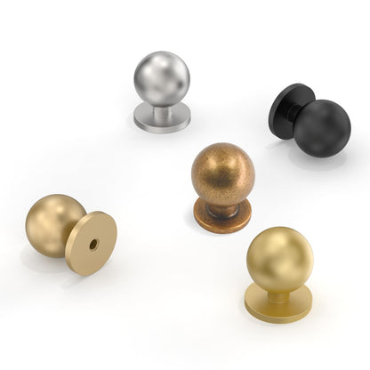 Asimerdeco 10 Pack Matte Black Round Kitchen Cabinet Knobs and Drawer Knobs
