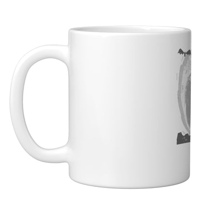 Skeleton Surfing Halloween Hawaii Funny Hawaiian Bone Surfer Ceramic Mug, White