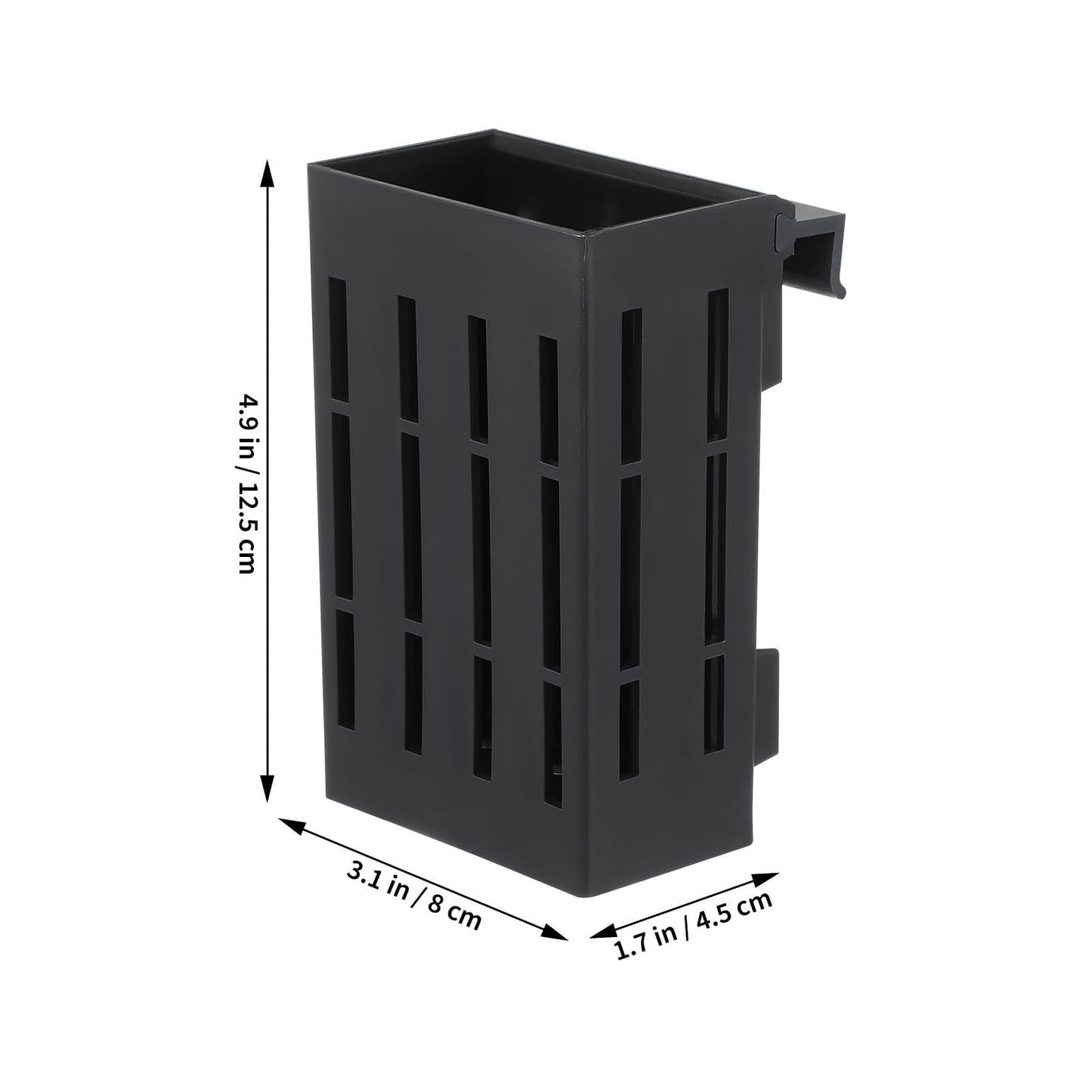 Ipetboom Hanging Aquarium Plant Holder 4-Pack Plastic Aquatic Planters 4.92X3.14X2.16In with Multiple Drainage Holes for Fish Tank Decoration and Aquatic Plant Growth