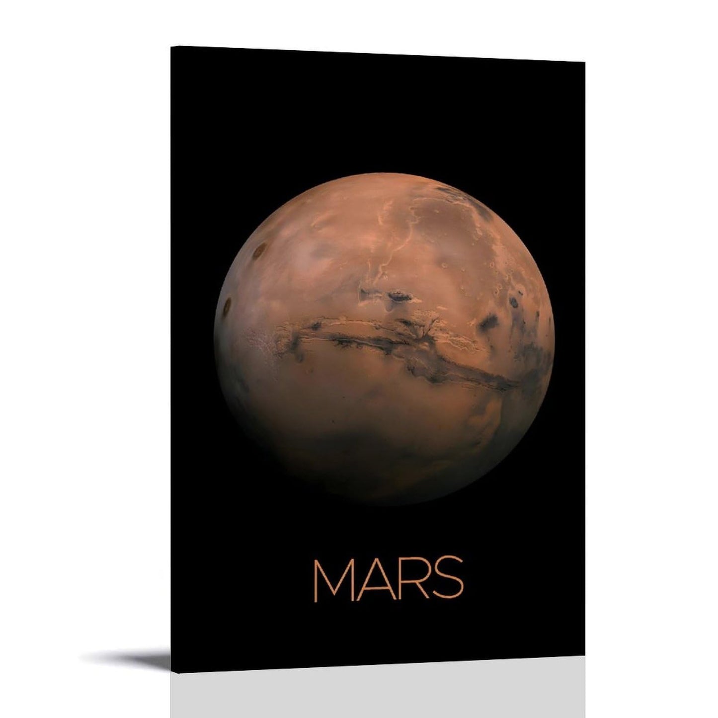 Solar System Planets Canvas Wall Art - Mars Planet Space Poster for Kids Room Bedroom Classroom, STEM Educational Astronomy Decor, Science Gift for Boys Girls, 12x18 Inch Framed