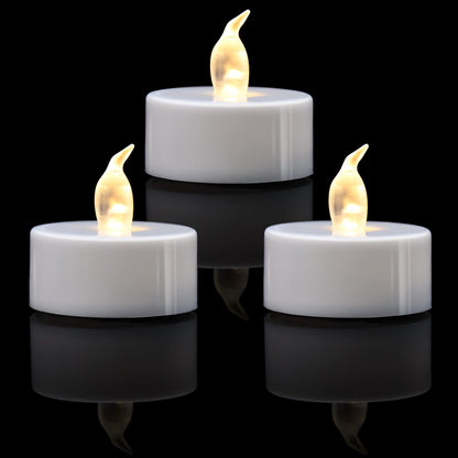 KOABY 100 Pack Warm White LED Tea Lights, Last 100H+, Flickering Flameless Battery Operated Tea Lights for Decor