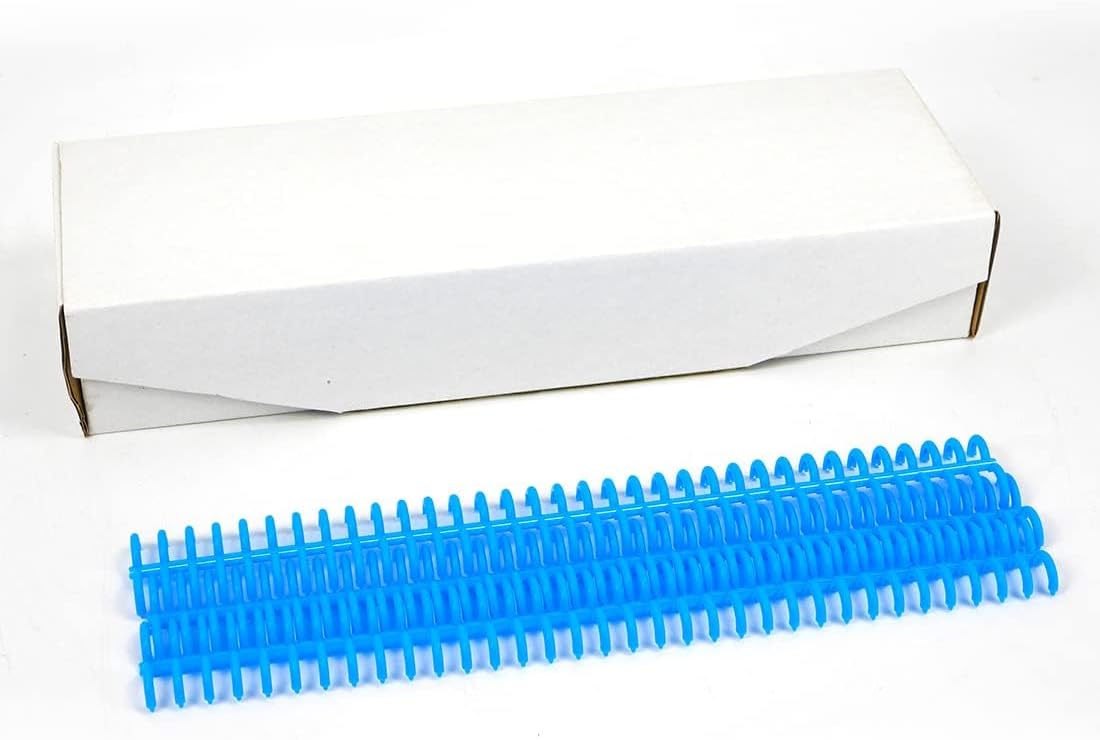 Rayson PROC1230BU Click Binding Spines, Easy Edit Spines, 1/2" Diameter, 90 Sheets Capacity, Blue, 30/Box