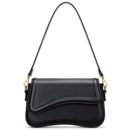 KKXIU Shoulder Bag for Women Small Clutch Purses Cute Hobo Handbag Trendy Underarm Bag-Black